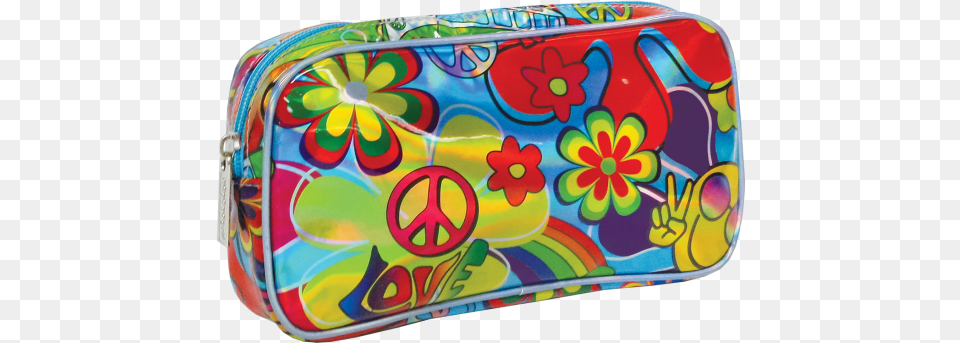 Hippie Love Holographic Small Cosmetic Bag Toiletry Bag, Accessories, Handbag Free Png