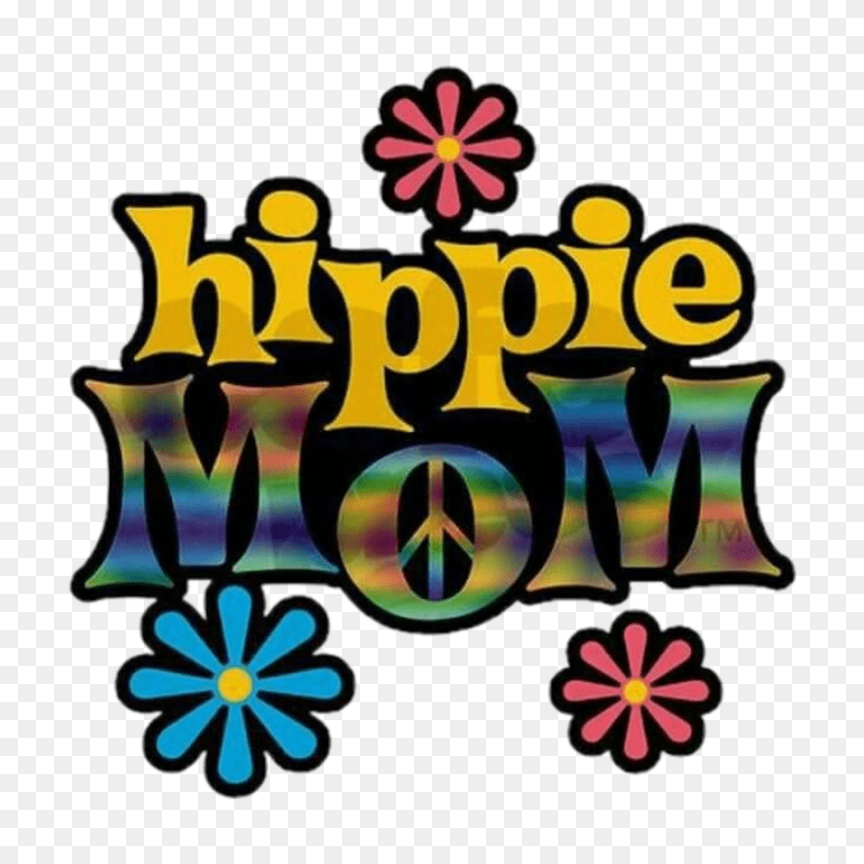 Hippie Mom Retro Flowers Psychedelic Floral Png