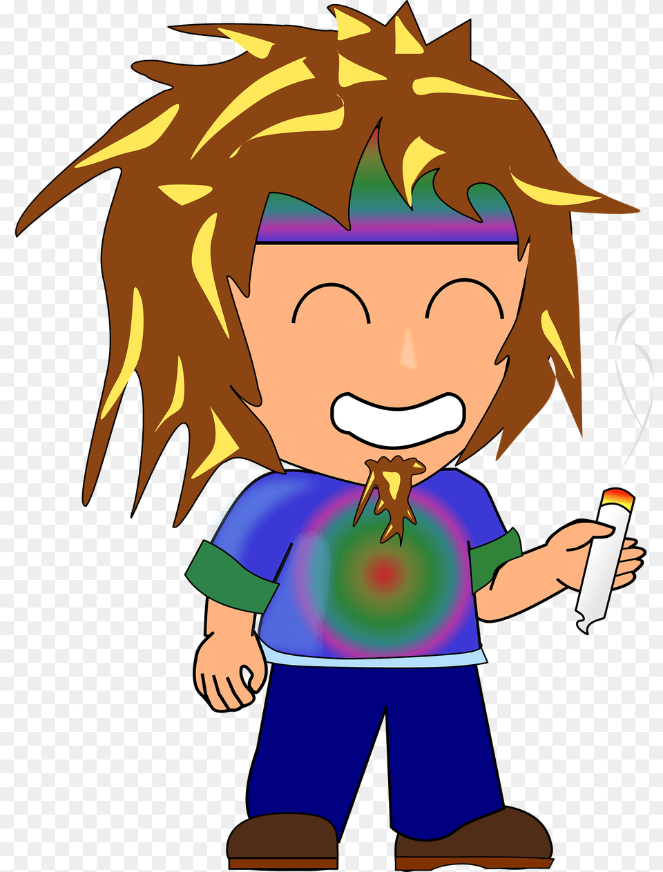Hippie With A Joint Clipart, Book, Comics, Publication, Baby Free Transparent Png