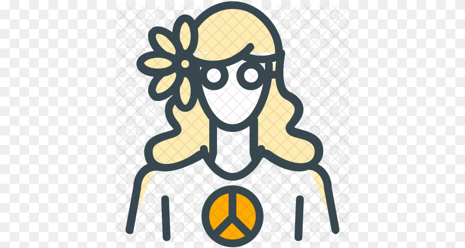 Hippie Woman Icon Clip Art Png