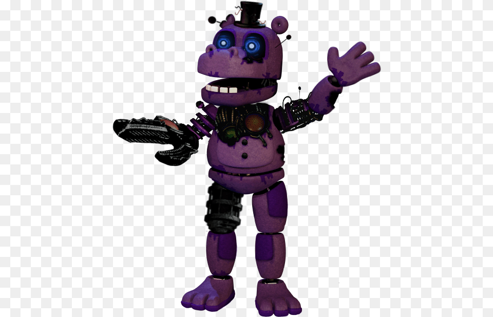 Hippo, Robot, Toy, Purple Png
