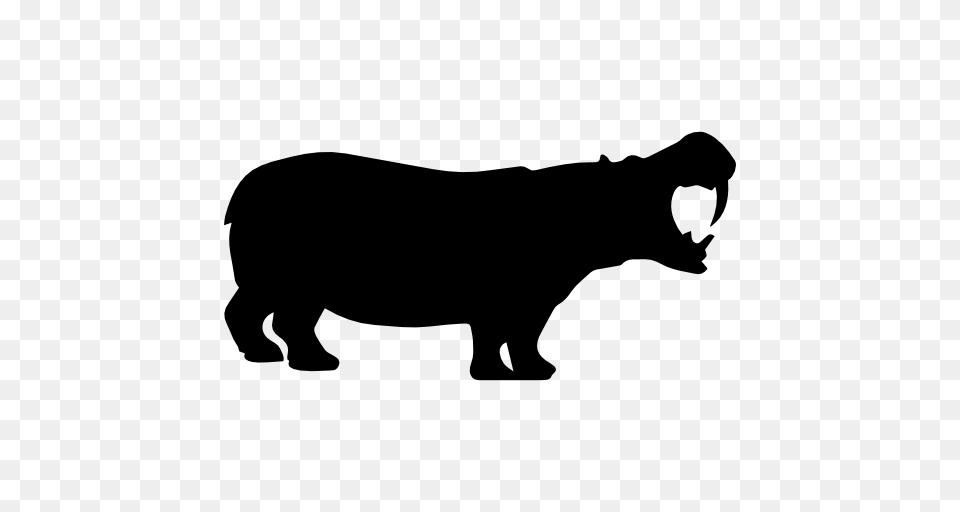 Hippo Animal Character Hippo Character Hippopotamus Animals Icon, Silhouette, Stencil, Bear, Mammal Png