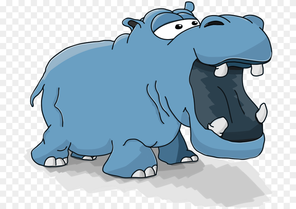 Hippo Cartoon Cute Animal Dangerous Animal Fauna, Wildlife, Mammal, Fish, Sea Life Free Transparent Png