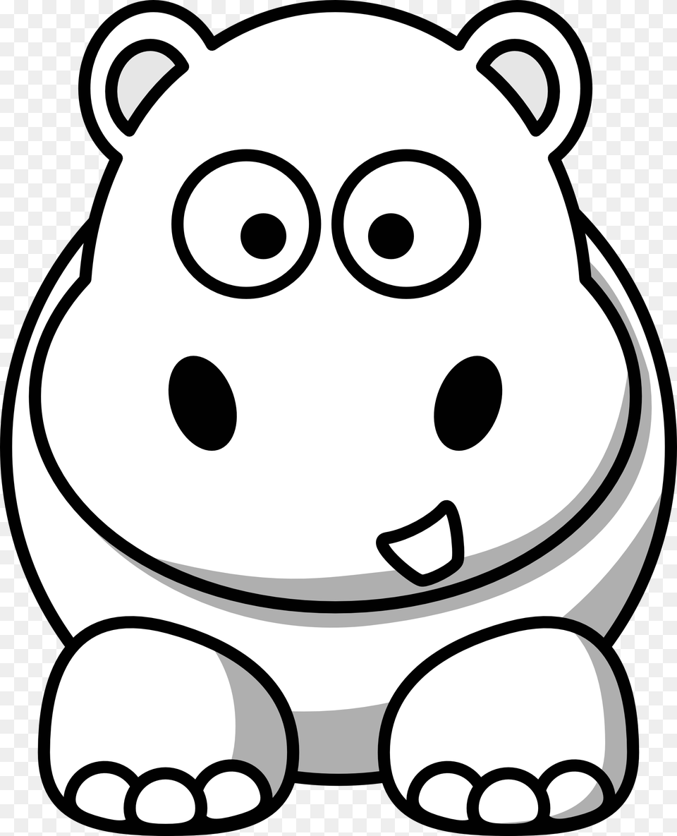 Hippo Clipart Black And White, Ammunition, Grenade, Weapon Free Png