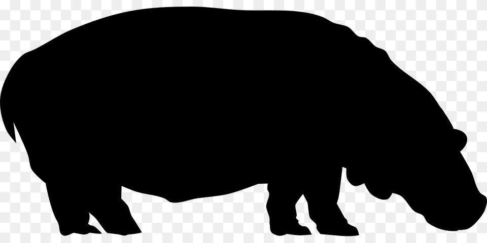 Hippo Clipart Rhino, Gray Free Png