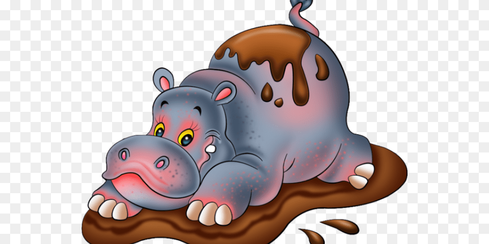 Hippo Clipart Tutu Hippo In Mud Clipart, Animal, Mammal, Fish, Sea Life Free Transparent Png