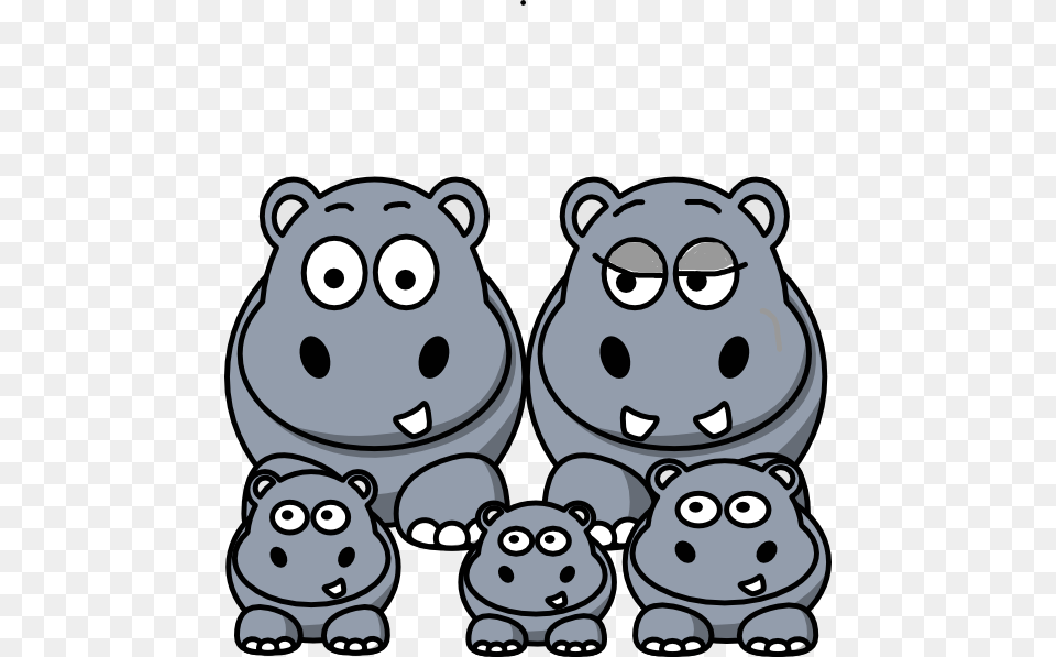 Hippo Family Svg Clip Arts, Animal, Bear, Mammal, Wildlife Png