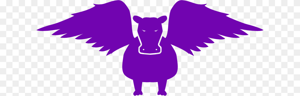 Hippo Hippopotamus, Purple Free Png Download