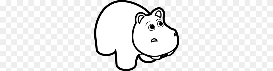 Hippo Outline Clip Art, Stencil, Baby, Person, Piggy Bank Free Png