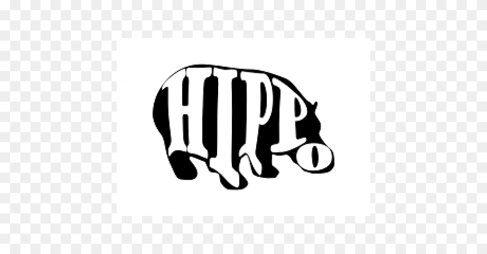Hippo Silhouette, Stencil Png Image