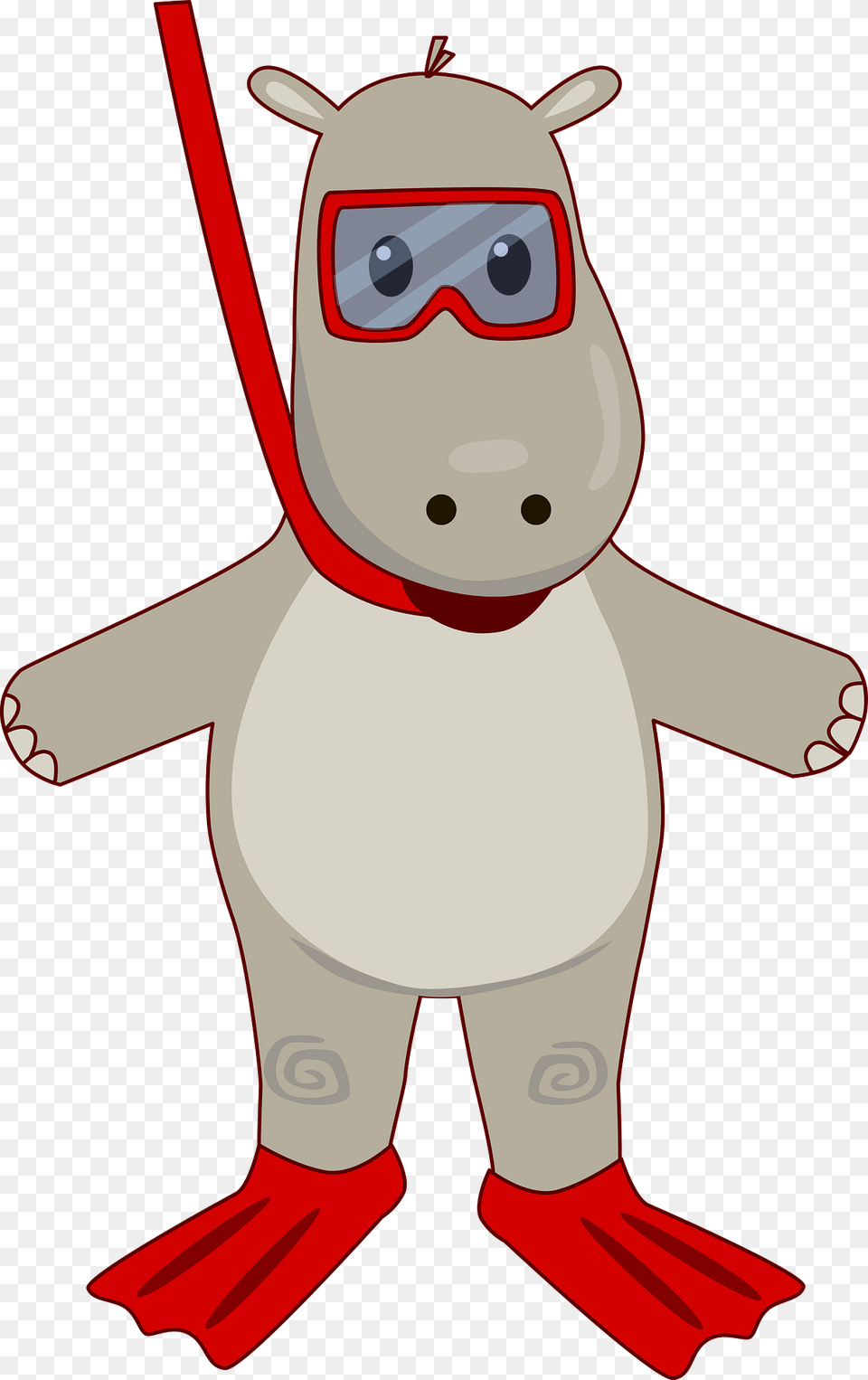 Hippo Snorkeling Clipart, Animal, Fish, Sea Life, Shark Free Png