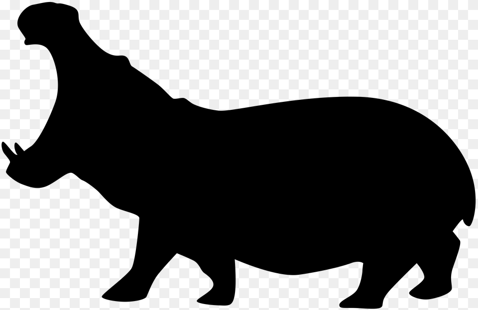 Hippopotamus Silhouette Clip Art, Cross, Symbol, Firearm, Gun Free Png