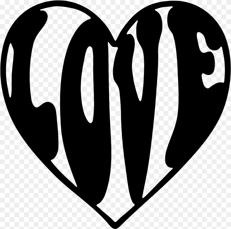 Hippy Love Heart Heart With Love Written Inside, Stencil, Logo, Animal, Kangaroo Png