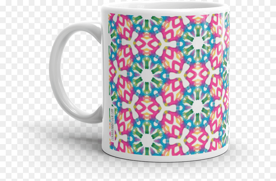 Hippy Watercolor Mug Made In The Usa By Leah Quinn Mug, Cup, Art, Porcelain, Pottery Free Png