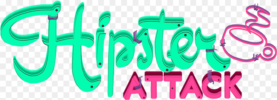 Hipster Attack Calligraphy, Light, Text Free Png