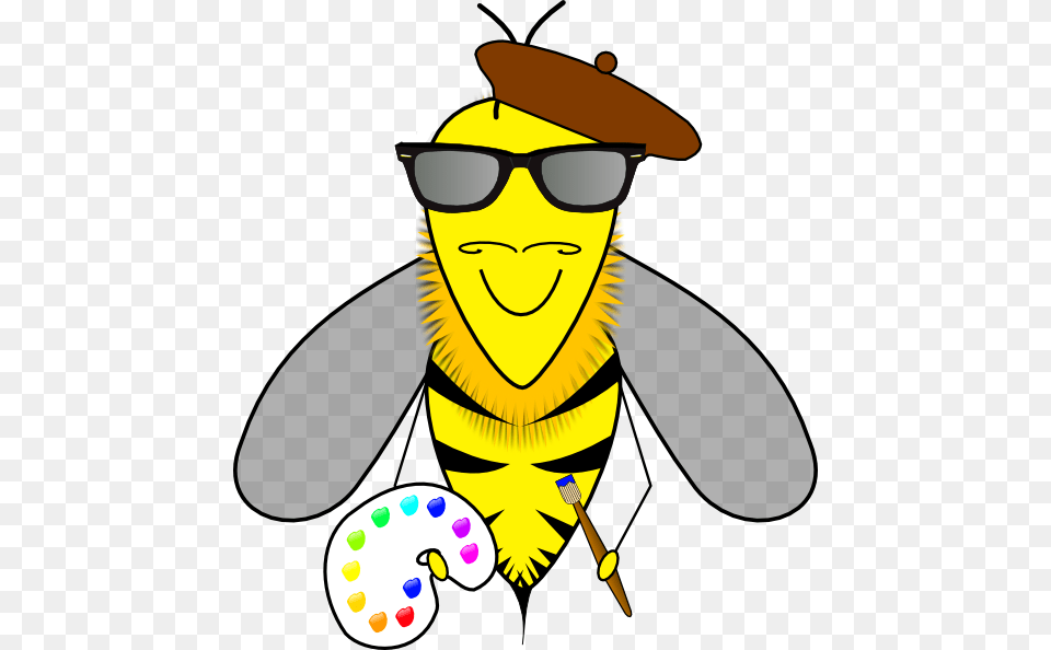 Hipster Bumblebee Clip Art, Accessories, Sunglasses, Invertebrate, Insect Png Image