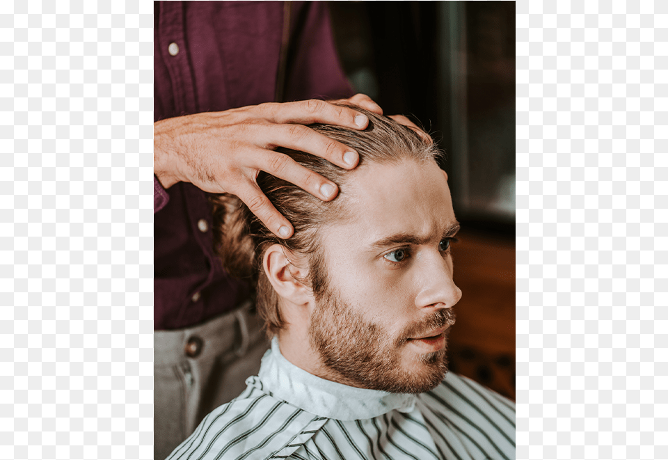 Hipster Guy Has Hair Cut Consultation, Hairdresser, Person, Adult, Male Free Png