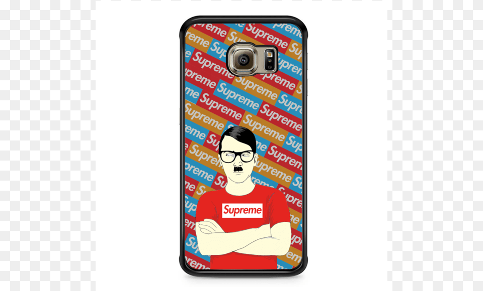 Hipster Hitler Wallpaper Supreme Screen Embroidered Fabric Keychain Keyring, Person, Electronics, Mobile Phone, Phone Free Transparent Png