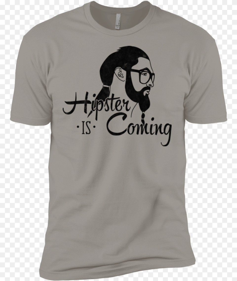 Hipster Is Coming Men S Premium T Shirt T Shirt, T-shirt, Clothing, Adult, Person Png Image