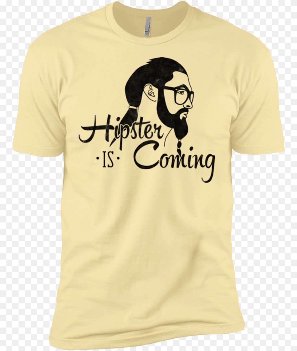 Hipster Is Coming Men S Premium T Shirt T Shirt, T-shirt, Clothing, Adult, Person Free Transparent Png