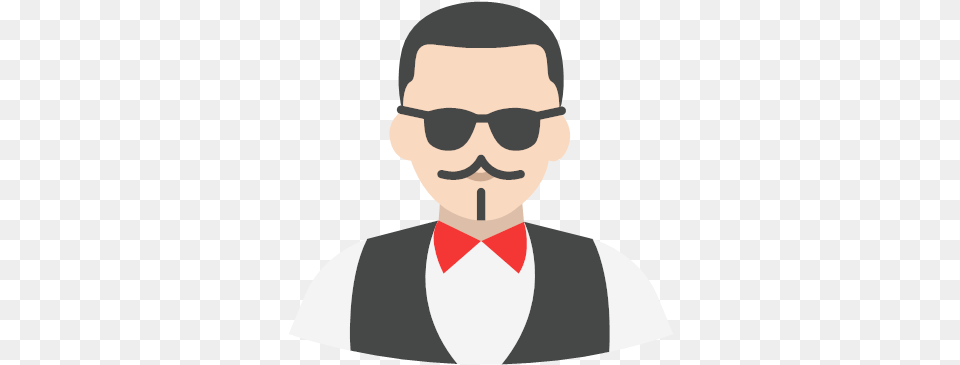 Hipster Man Old Icon Famous Character Vol 1 Flat, Accessories, Sunglasses, Tie, Formal Wear Free Png