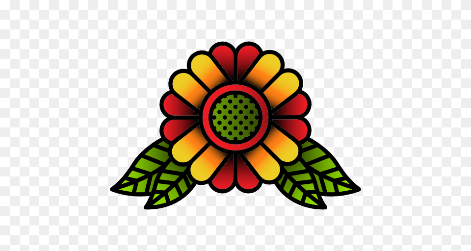 Hipster Old School Nature Vintage Flower Tattoo Icon, Art, Graphics, Pattern, Floral Design Free Png Download