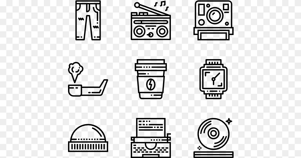 Hipster Print Icon, Gray Free Png Download