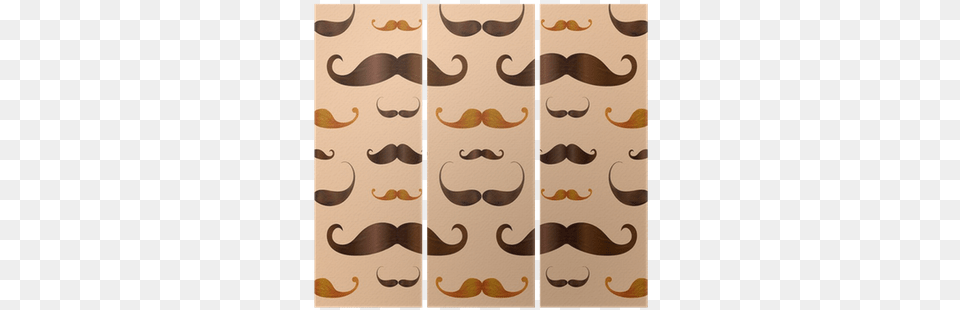 Hipster Realistic Mustache Seamless Pattern Triptych Placa Decorativa Bigode, Face, Head, Person Png