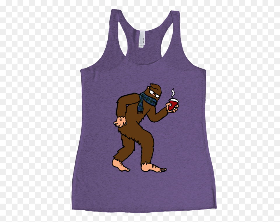 Hipster Sasquatch Racerback Tank Top Tower Threads, Clothing, Tank Top, Baby, Person Free Png