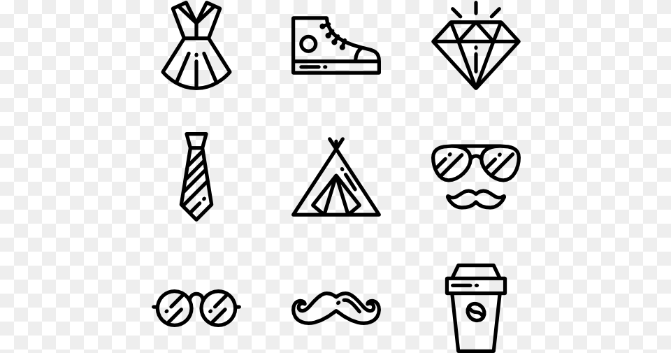 Hipster Style Event Icons, Gray Png
