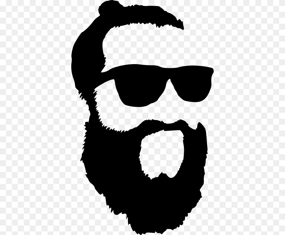 Hipster With Sunglasses Silhouette, Beard, Face, Head, Person Free Transparent Png