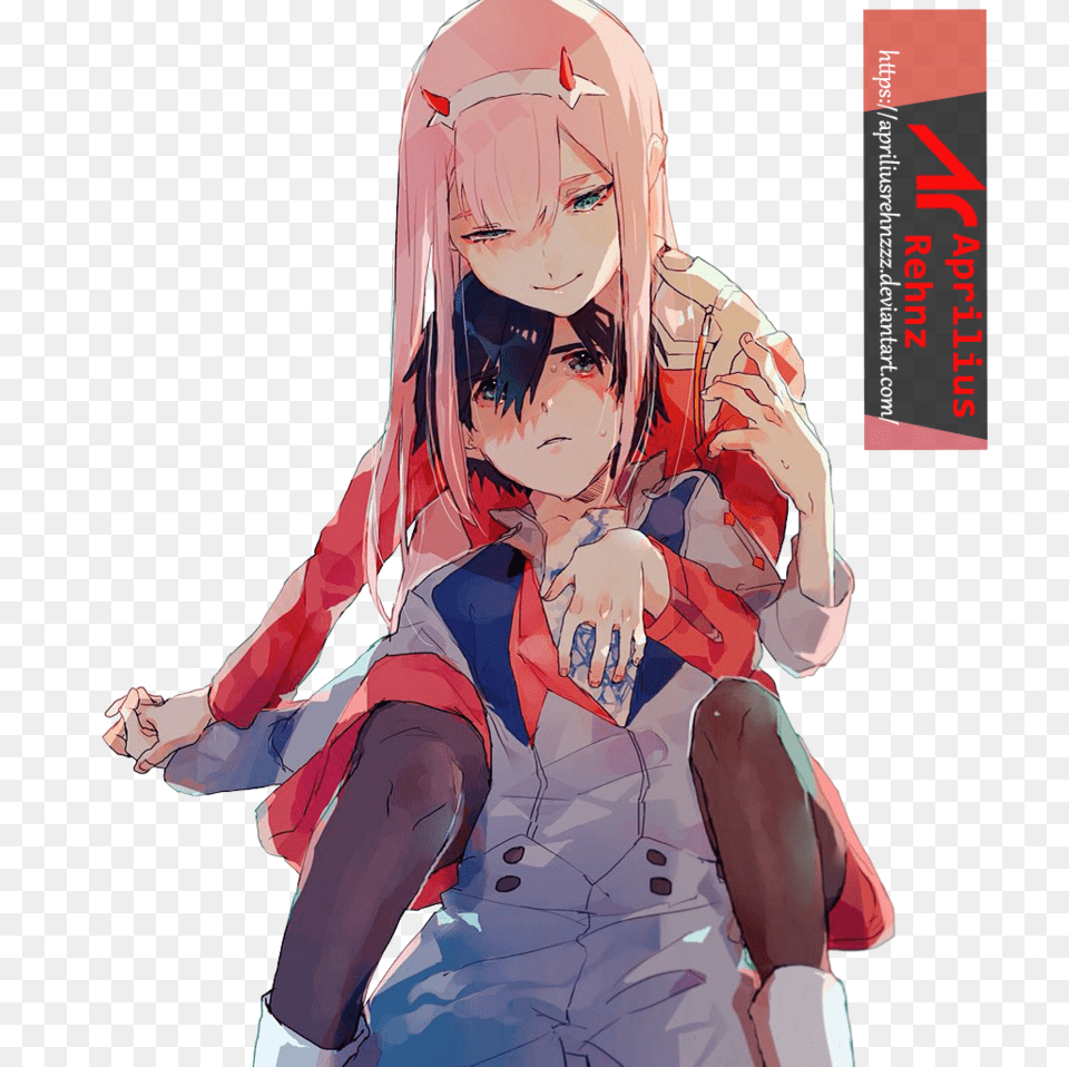 Hiro And Zero Two, Adult, Publication, Person, Woman Png Image