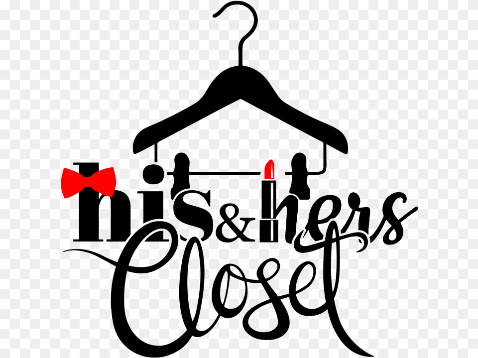 His Amp Hers Closet Logo Clothes Hanger, Accessories, Cosmetics, Formal Wear, Lipstick Png