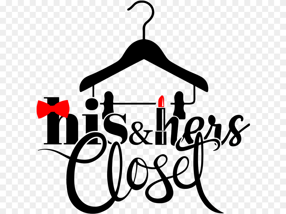 His Amp Hers Closet Logo Hanger With Clip Clipart, Accessories, Cosmetics, Formal Wear, Lipstick Free Png