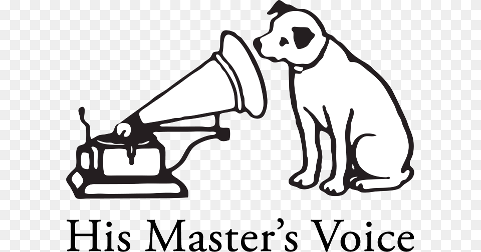His Masters Voice Logo Transparent His Masters Voice, Grass, Lawn, Plant, Animal Png Image