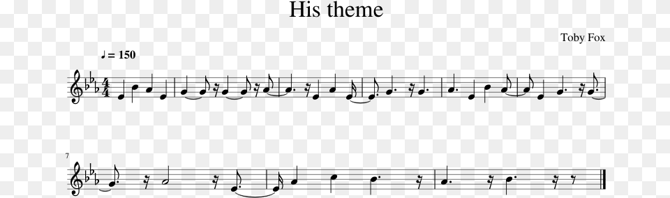His Theme For Tenor Saxaphone Peter And The Wolf Violin Peters Theme, Gray Free Png
