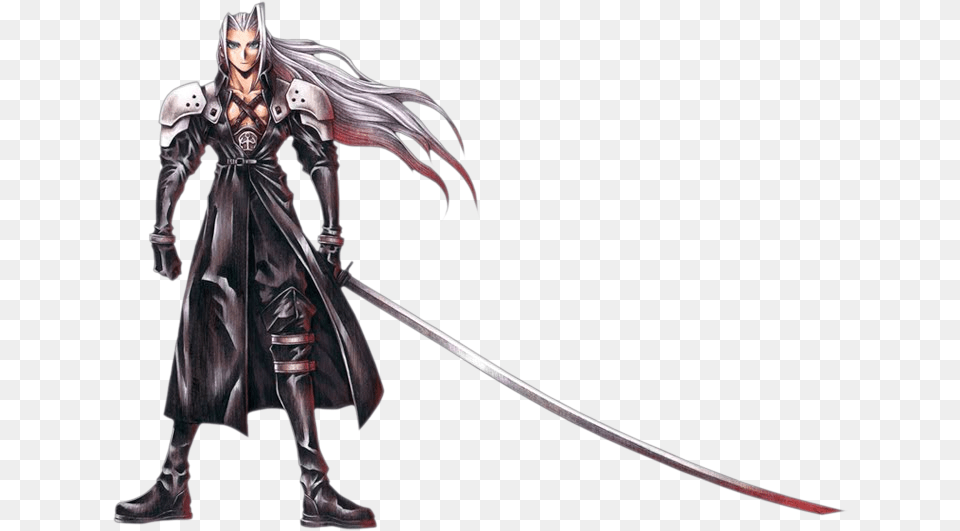 His Weapon Is The Sort Of Thing That Could Only Appear Final Fantasy 7 Sephiroth, Adult, Male, Man, Person Png Image