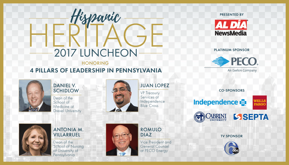 Hispanic Heritage 2017 Luncheon Peco Energy Company, Man, Male, Person, Girl Free Png