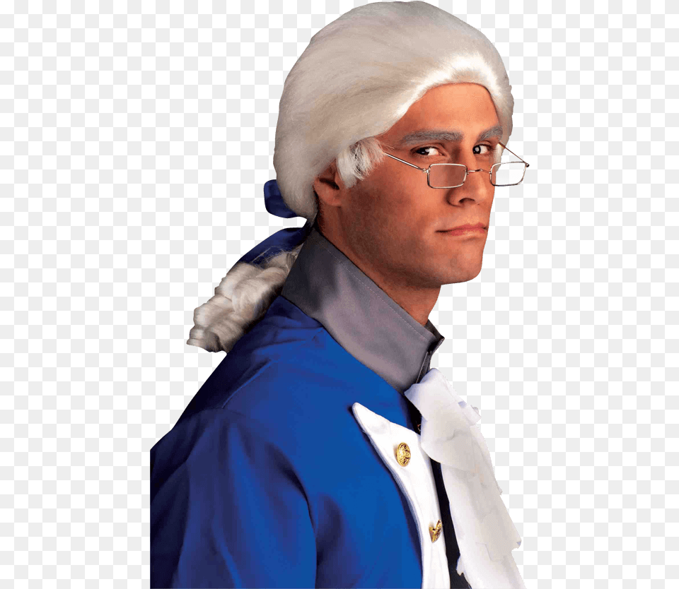 Historical White Wig Founding Fathers With Ponytails, Clothing, Coat, Person, Adult Png