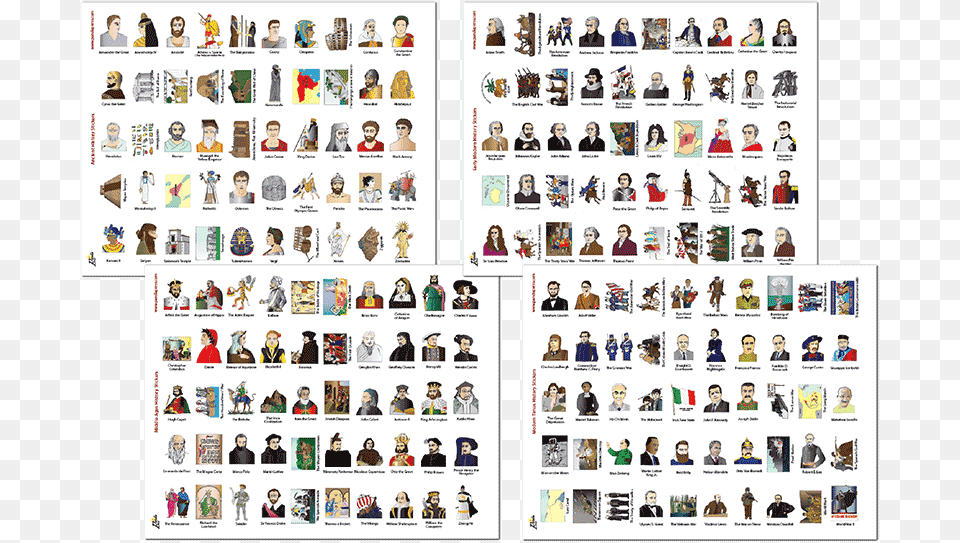 History Odyssey Timeline Sticker Pack, Art, Collage, Person, Book Free Png Download