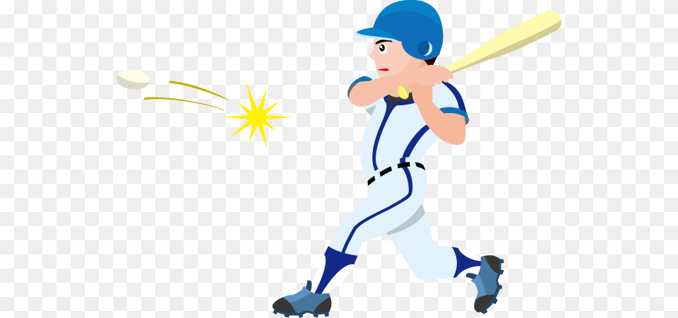 Hit Baseball Clipart, Athlete, Team, Sport, Person Png Image