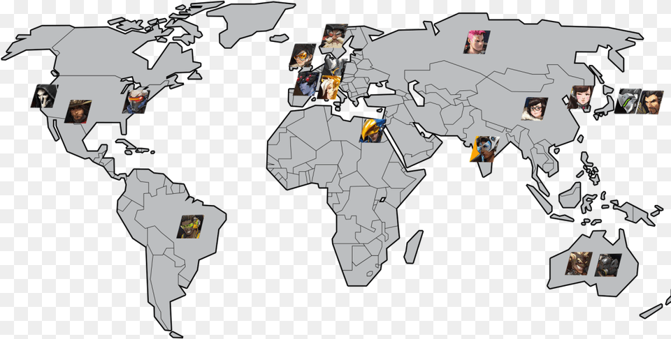 Hit New Game 39overwatch39 Is Getting Raves Blank World Map, Chart, Plot, Person, Atlas Png Image