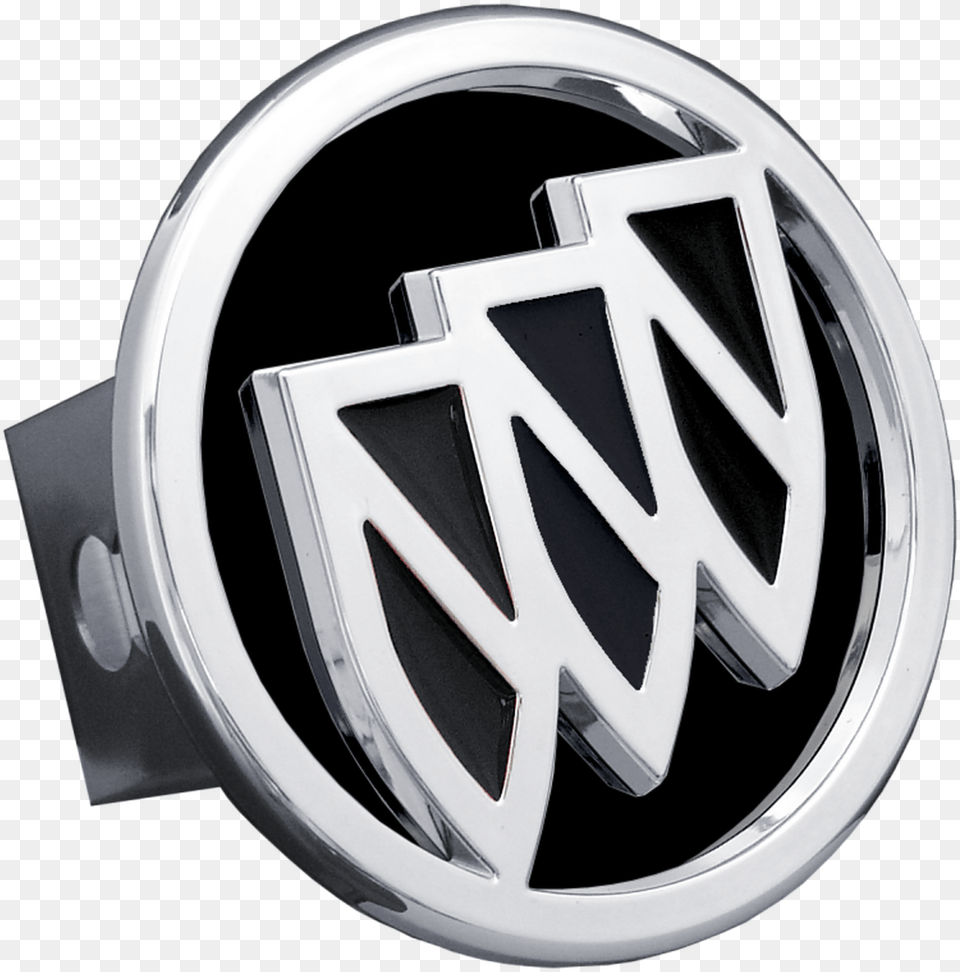 Hitch Cover Buick Chromeblack Fill Logo Circle, Emblem, Symbol, Accessories, Machine Free Png
