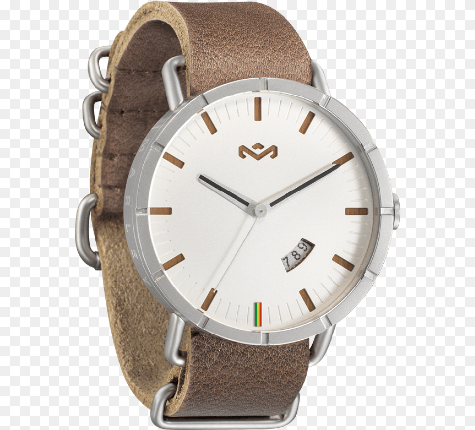 Hitch Leather Watchtitle Hitch Leather Watch House Of Marley Watch, Arm, Body Part, Person, Wristwatch Png Image