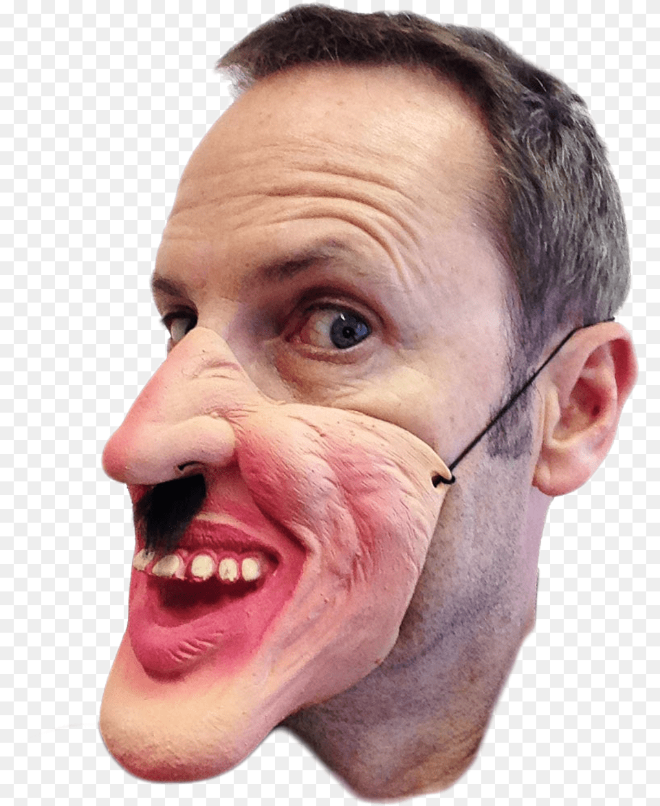 Hitler Gestapo Half Face Mask Feestwinkeldirect Masks Funny Half Mask One Size, Head, Person, Adult, Photography Png