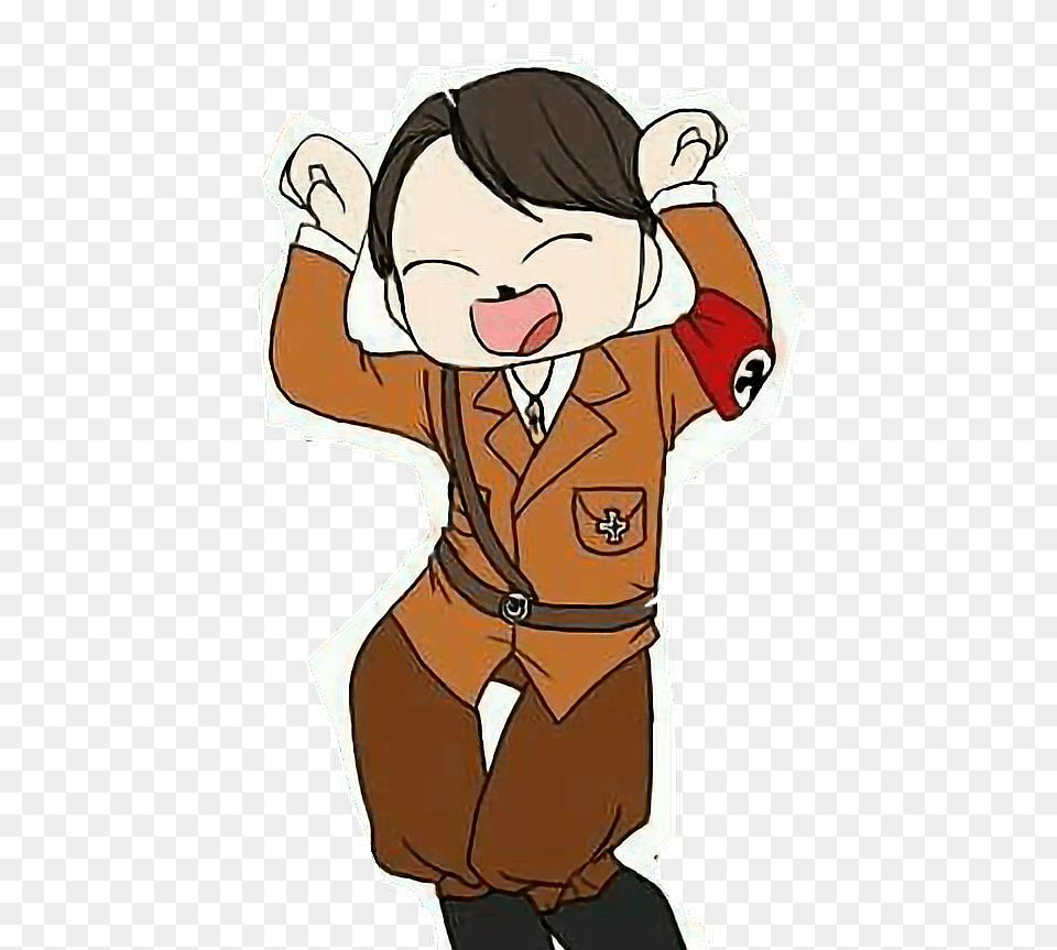 Hitler Sticker Adolf Hitler Anime Kawaii Transparent Hitler Cute Anime Girl, Book, Comics, Publication, Baby Png