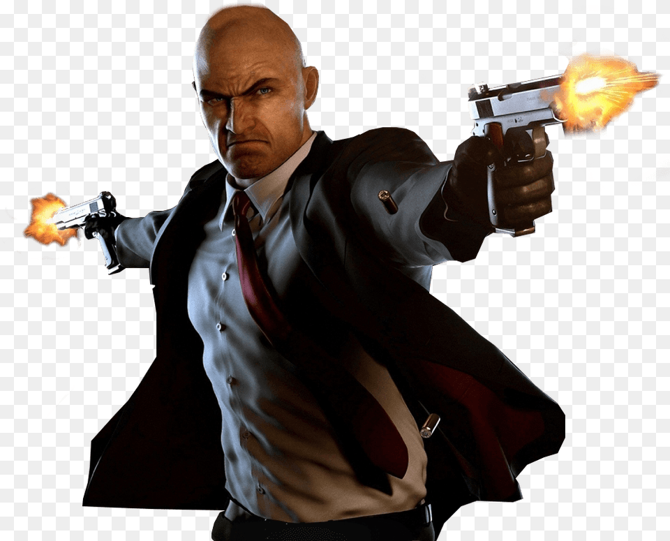 Hitman Gun, Weapon, Handgun, Firearm, Male Free Png Download