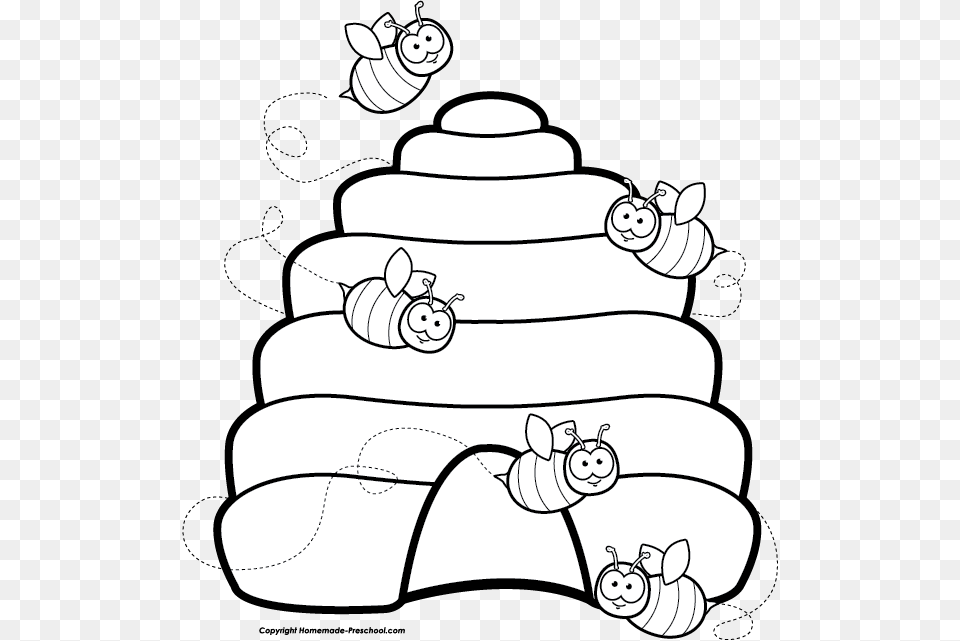 Hive Of Bees Clipart, Art, Drawing, Food, Dessert Png Image