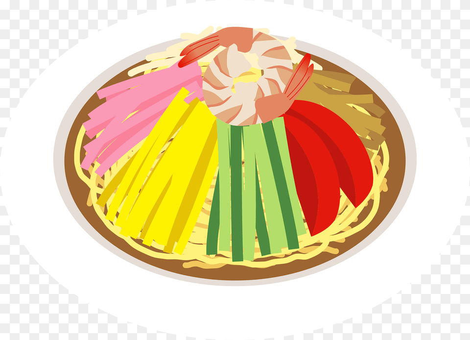 Hiyashi Chuka Noodle Food Clipart, Meal, Dish, Platter, Food Presentation Free Png Download