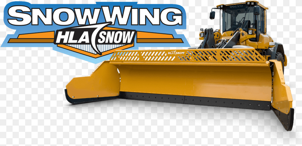 Hla Snow Wing, Machine, Bulldozer, Snowplow, Tractor Png Image